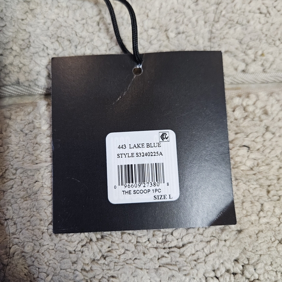 S3 Swim Ribbed One-Piece Swimsuit – Lake Blue (Size L, NWT) - Picture 4 of 7